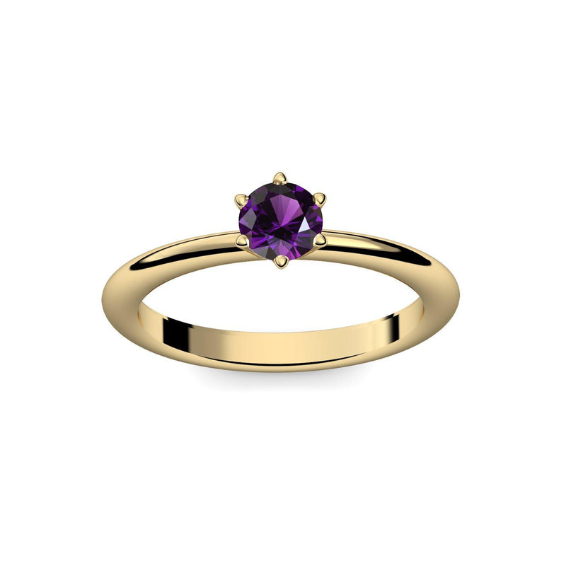 Verlobungsring Damen Gelbgold Amethyst