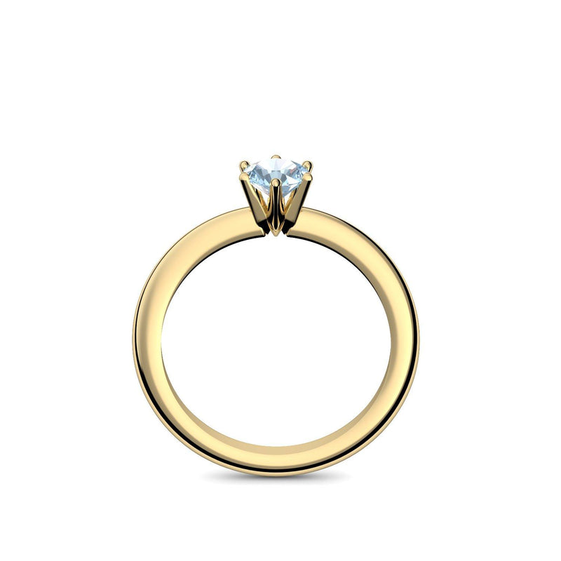 Verlobungsring Damen Gelbgold Aquamarin