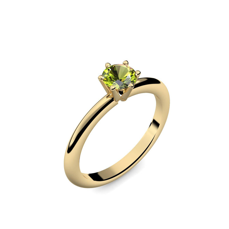 Verlobungsring Damen Gelbgold Peridot