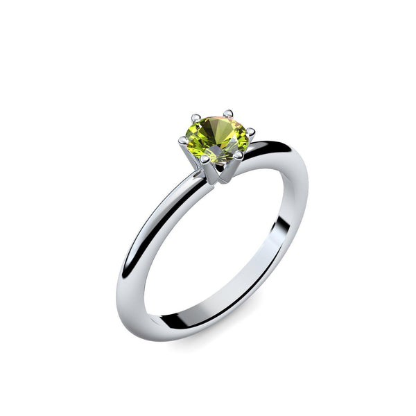 Verlobungsring Damen Platin Peridot