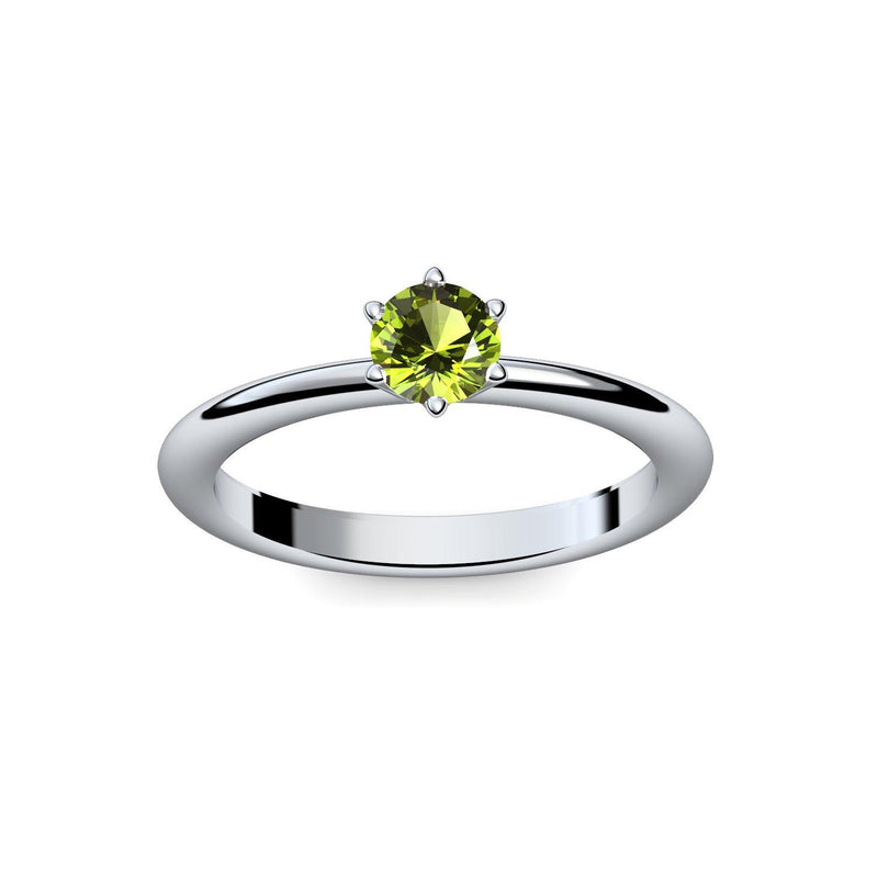 Verlobungsring Damen Platin Peridot