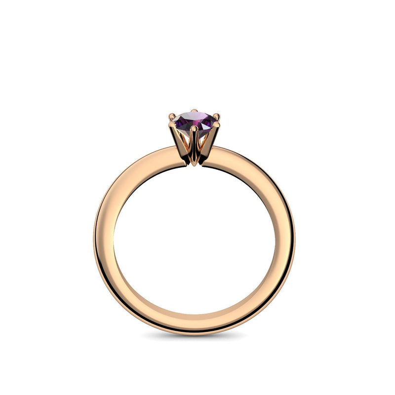 Verlobungsring Damen Rosegold Amethyst