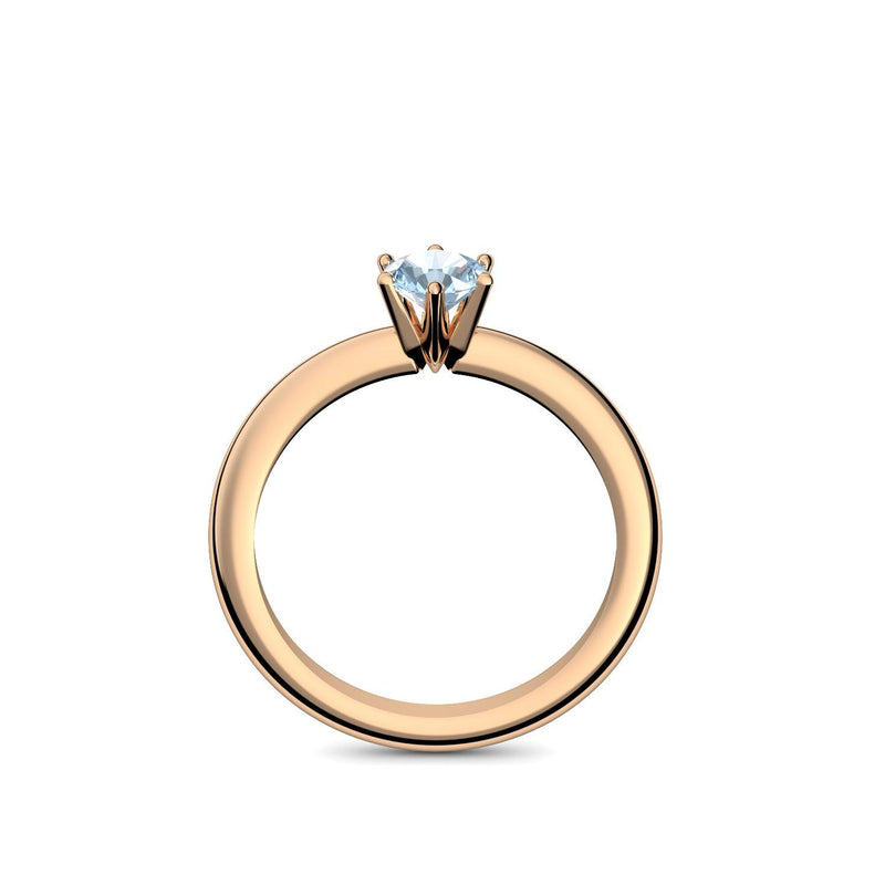 Verlobungsring Damen Rosegold Aquamarin