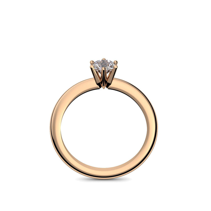 Verlobungsring Damen Rosegold Bergkristall