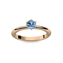 Verlobungsring Damen Rosegold Blautopas