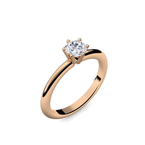 Verlobungsring Damen Rosegold Brillant