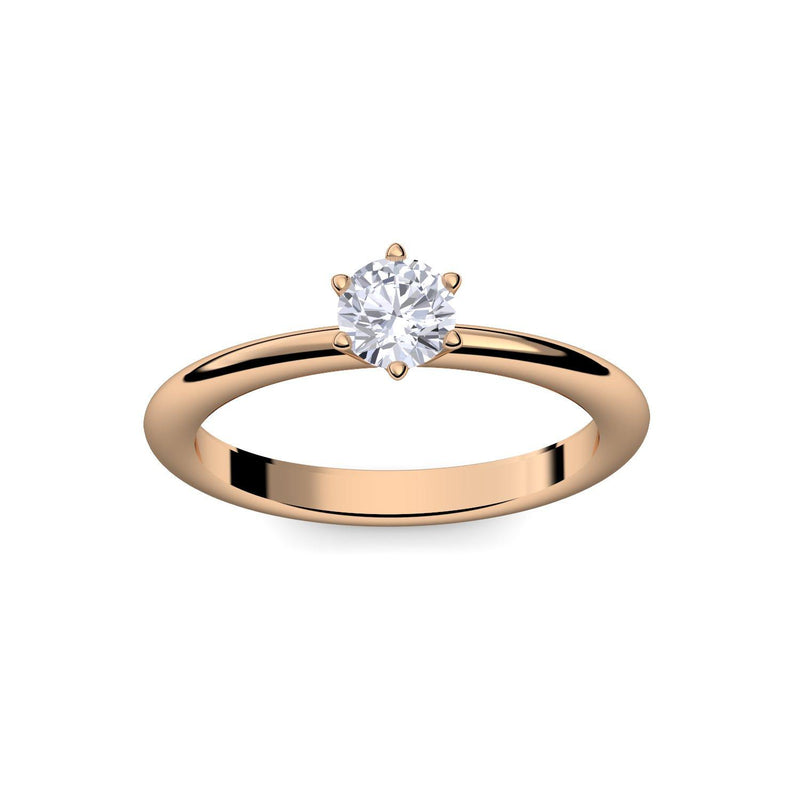 Verlobungsring Damen Rosegold Brillant