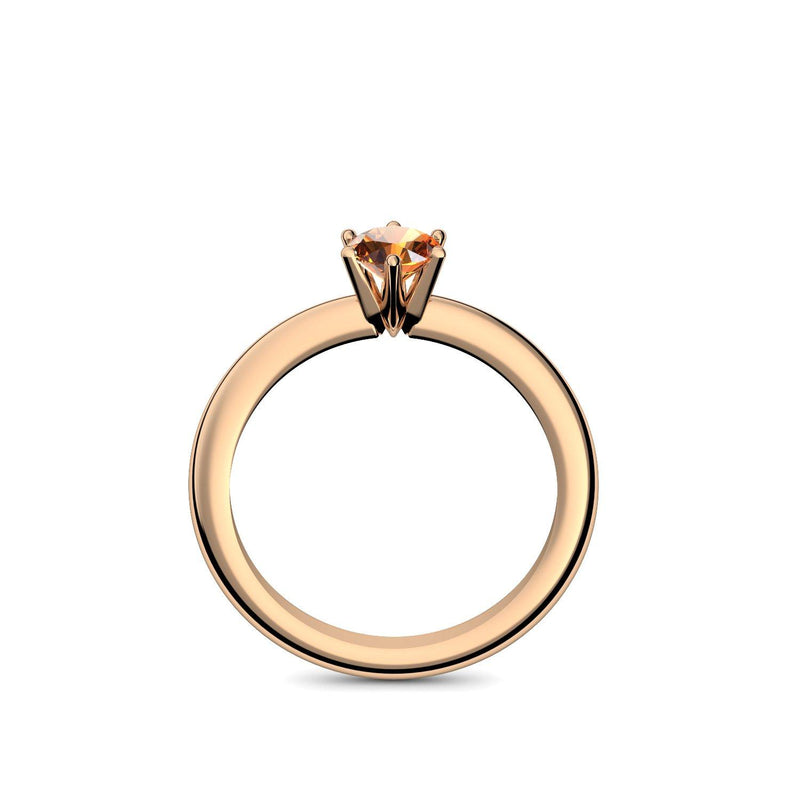 Verlobungsring Damen Rosegold Citrin