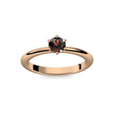 Verlobungsring Damen Rosegold Granat