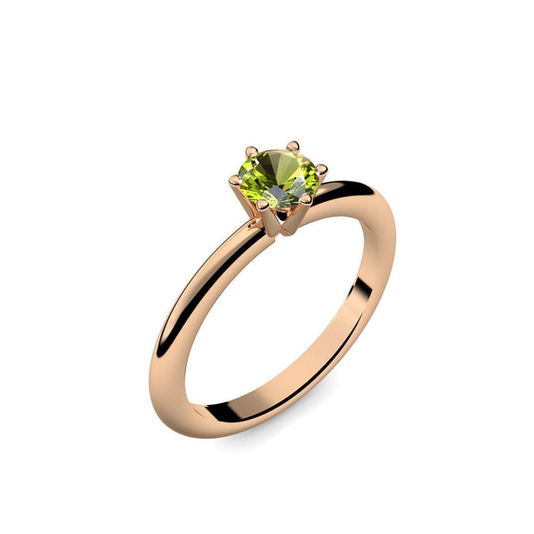 Verlobungsring Damen Rosegold Peridot