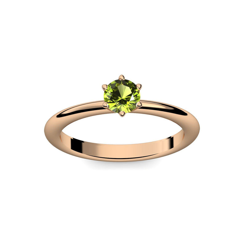 Verlobungsring Damen Rosegold Peridot