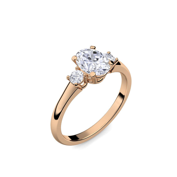 Verlobungsring Damen Rosegold Zirkonia