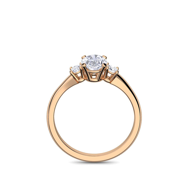 Verlobungsring Damen Rosegold Zirkonia