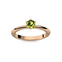 Verlobungsring Damen Rosegoldvergoldet Peridot