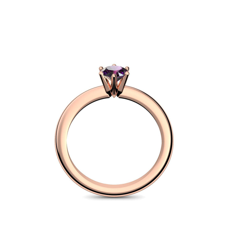 Verlobungsring Damen Rotgold Amethyst