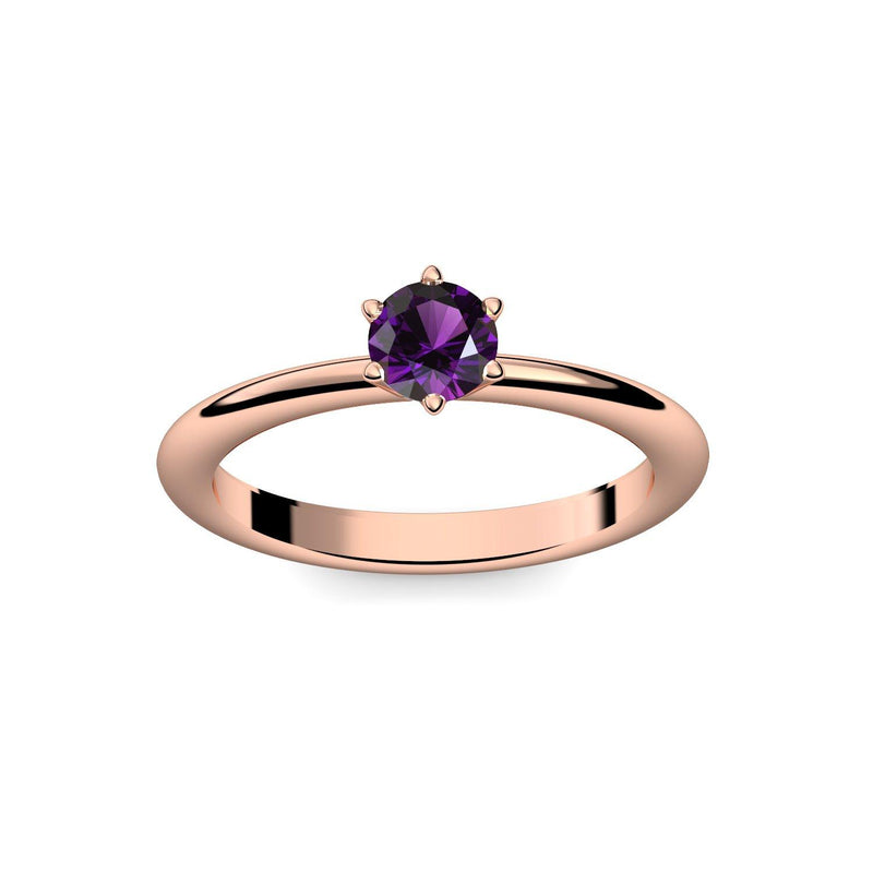 Verlobungsring Damen Rotgold Amethyst