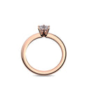 Verlobungsring Damen Rotgold Bergkristall