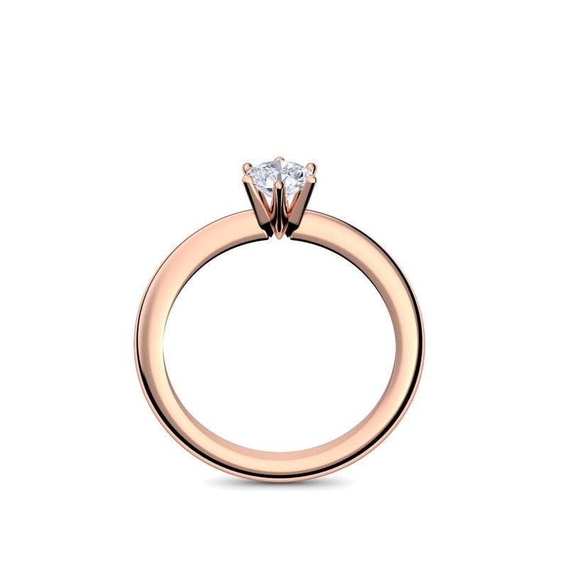 Verlobungsring Damen Rotgold Brillant