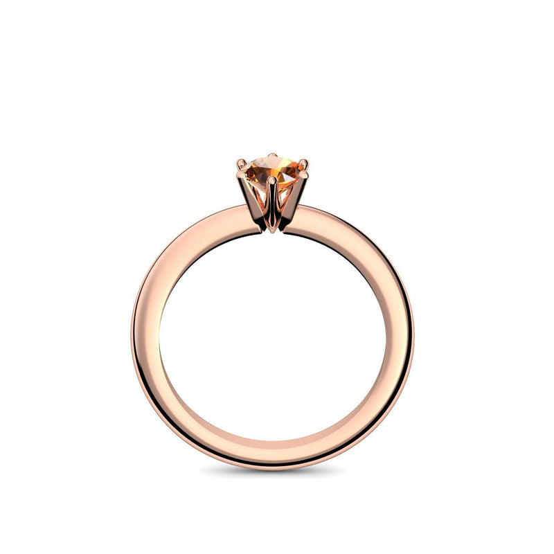 Verlobungsring Damen Rotgold Citrin