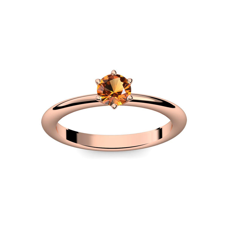 Verlobungsring Damen Rotgold Citrin