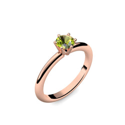 Verlobungsring Damen Rotgold Peridot