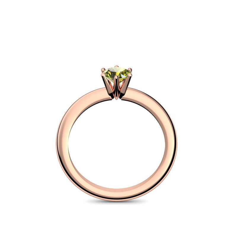 Verlobungsring Damen Rotgold Peridot