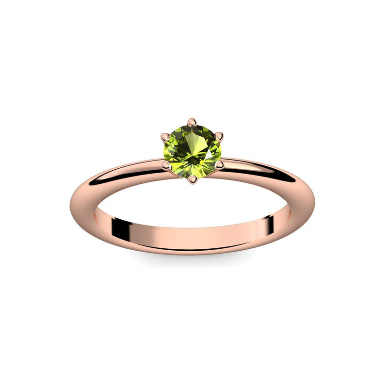 Verlobungsring Damen Rotgold Peridot