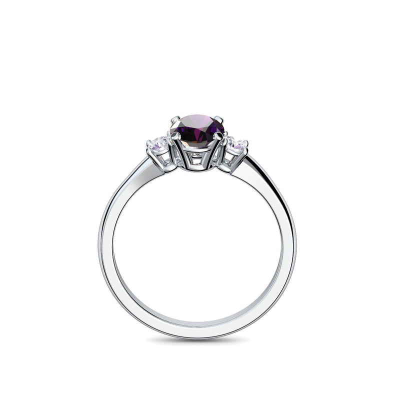 Verlobungsring Damen Silber Amethyst