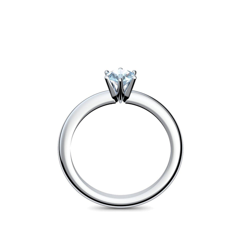 Verlobungsring Damen Silber Aquamarin