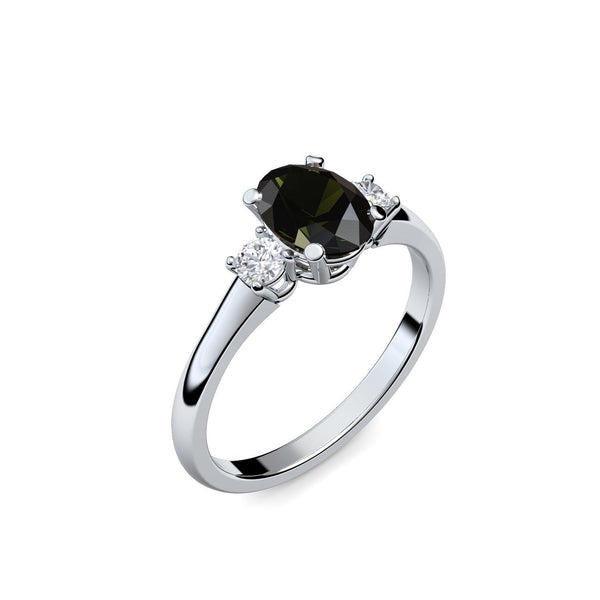 Verlobungsring Damen Weissgold Turmalin