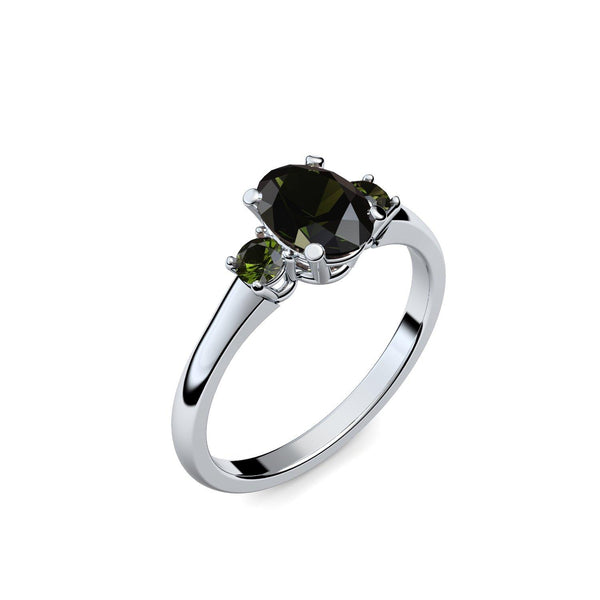 Verlobungsring Damen Weissgold Turmalin