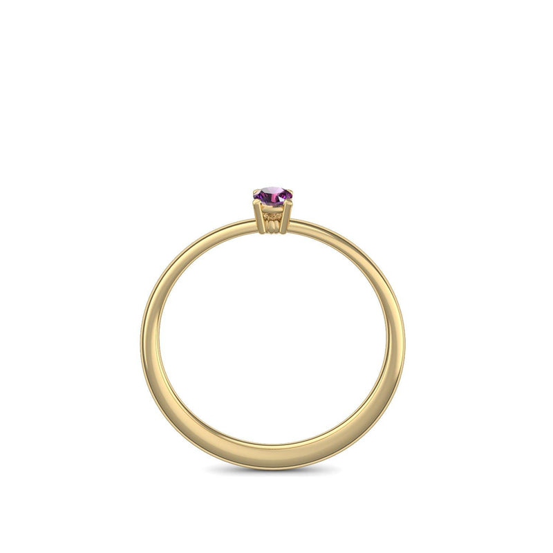 Verlobungsring Gelbgold Amethyst