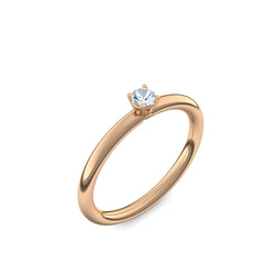 Verlobungsring Klassisch Rosegold Aquamarin