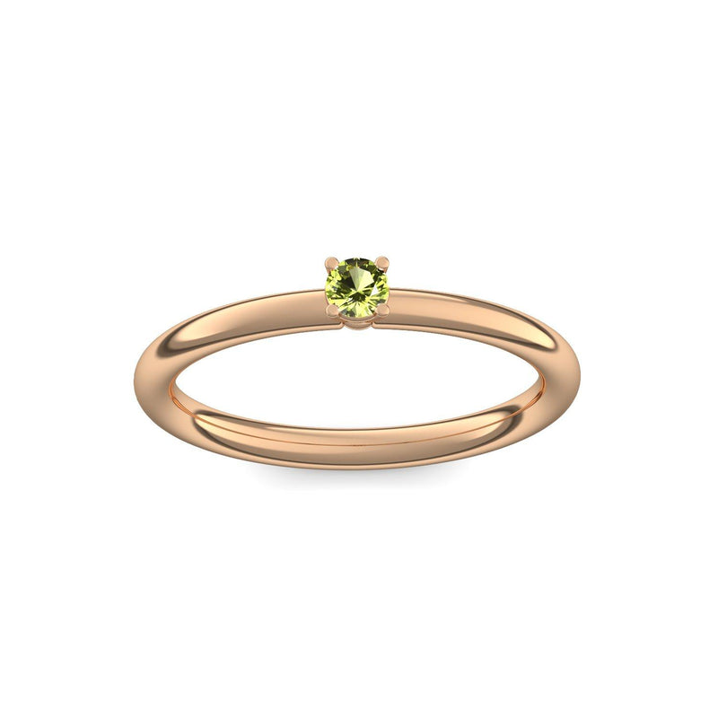 Verlobungsring Klassisch Rosegold Peridot