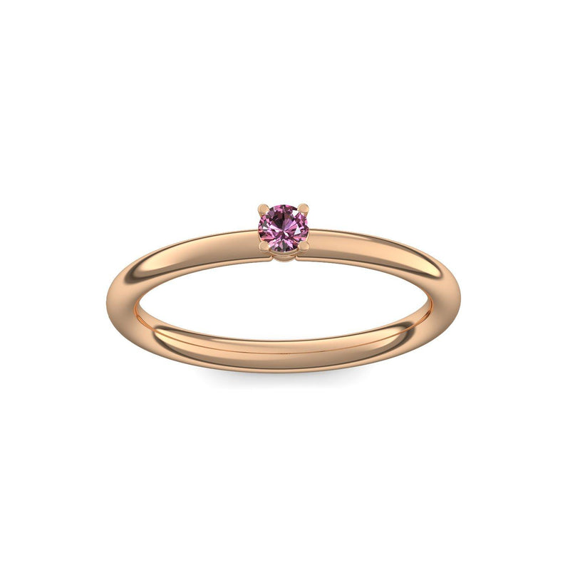 Verlobungsring Klassisch Rosegold Turmalinpink