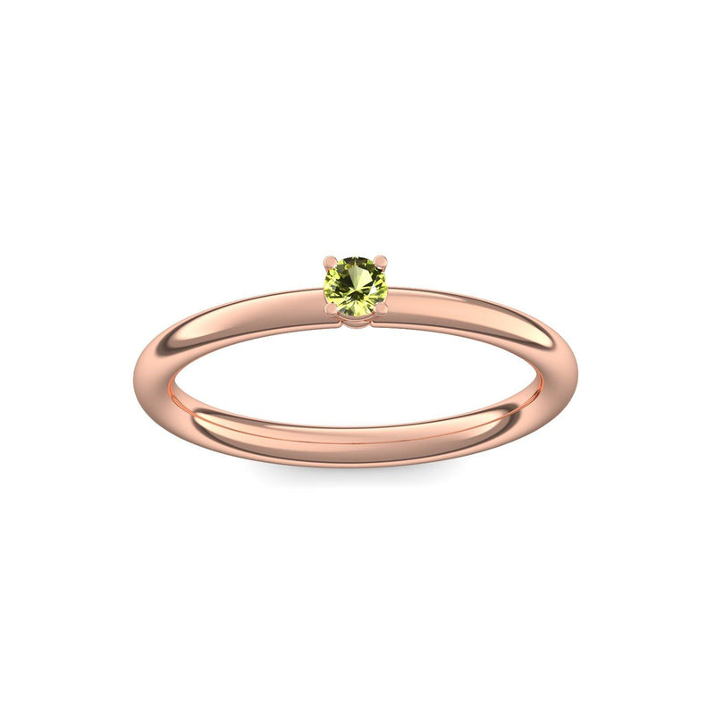 Verlobungsring Klassisch Rotgold Peridot