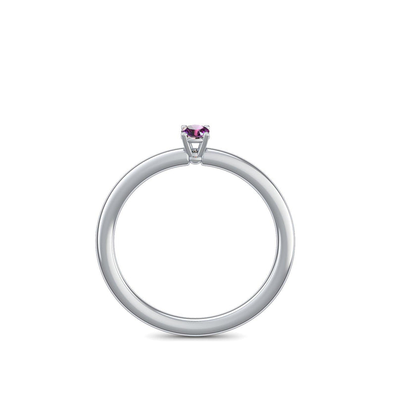 Verlobungsring Klassisch Silber Amethyst