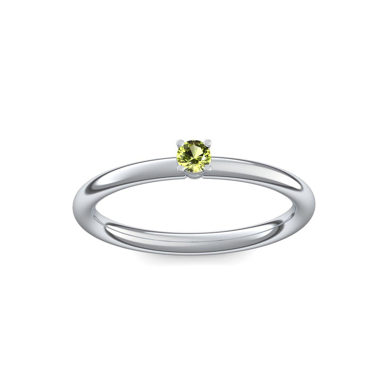 Verlobungsring Klassisch Weissgold Peridot