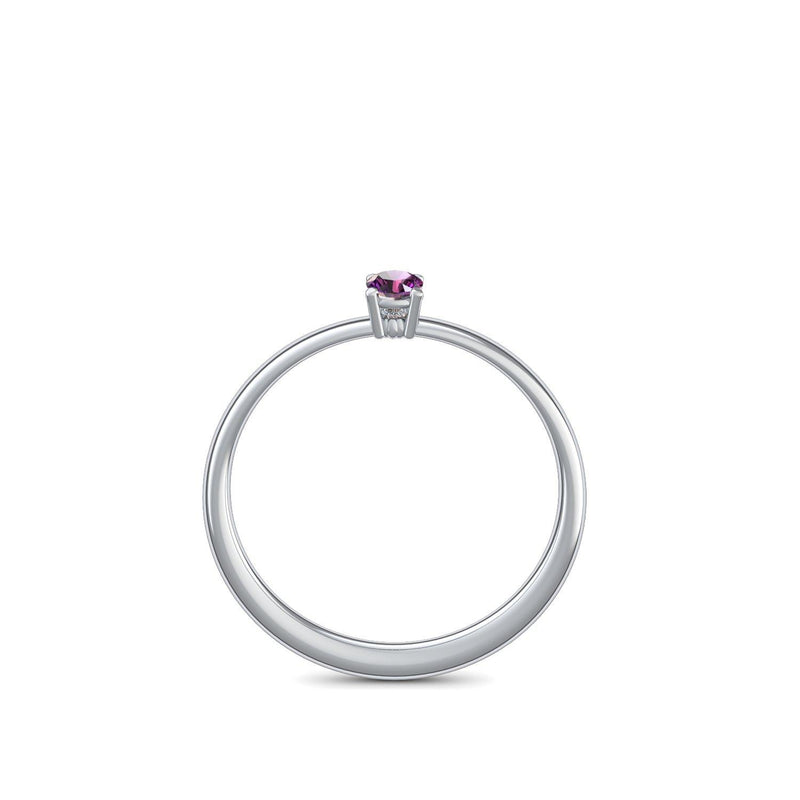 Verlobungsring Platin Amethyst