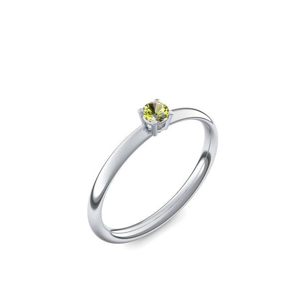 Verlobungsring Platin Peridot