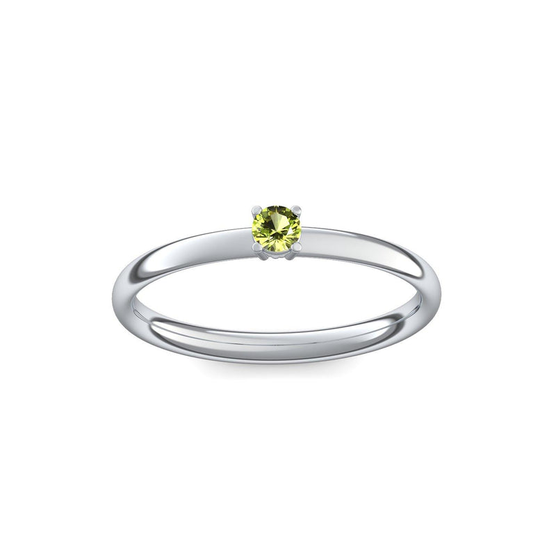 Verlobungsring Platin Peridot