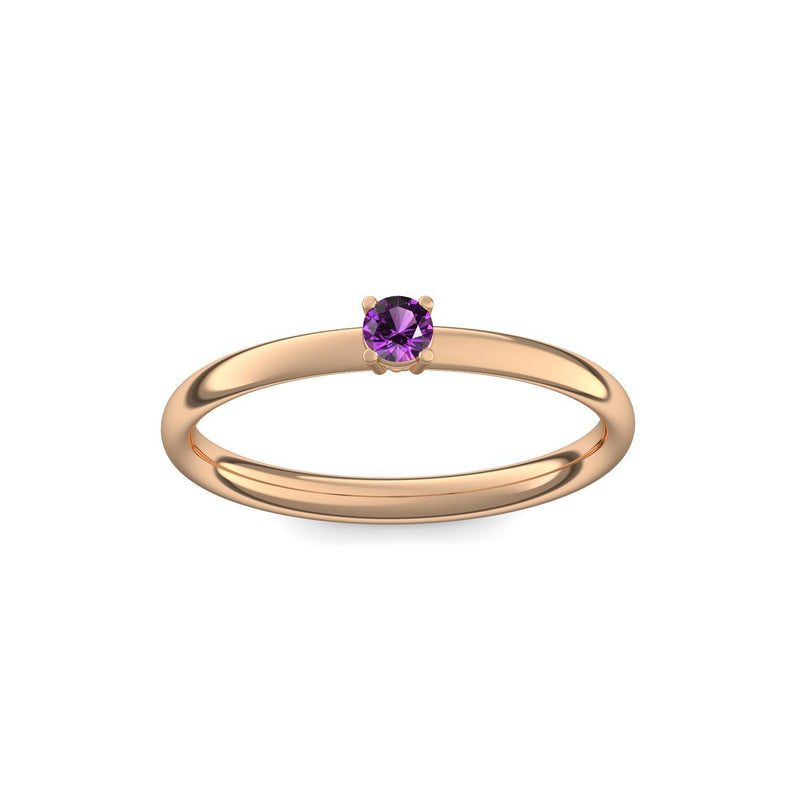 Verlobungsring Rosegold Amethyst