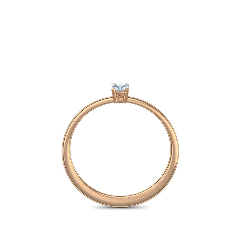 Verlobungsring Rosegold Aquamarin