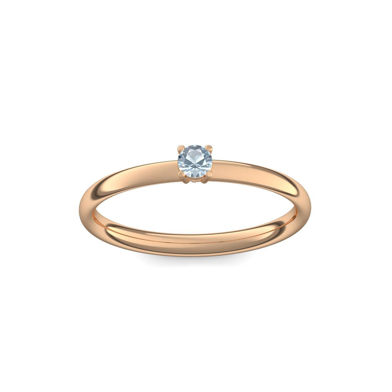 Verlobungsring Rosegold Aquamarin