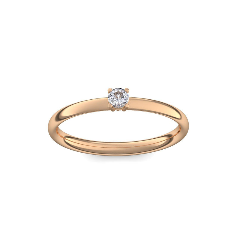 Verlobungsring Rosegold Bergkristall