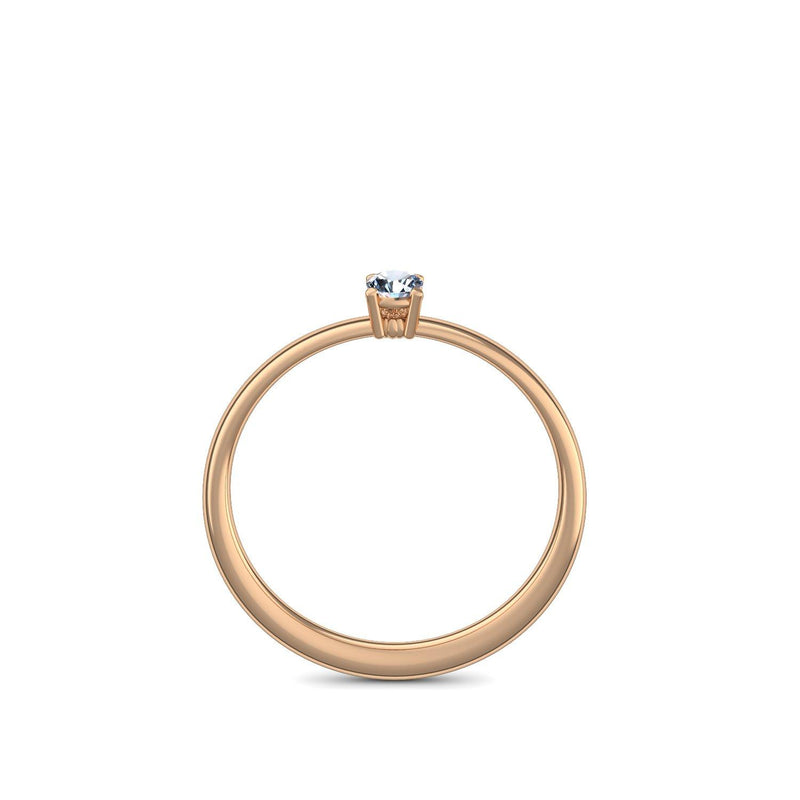 Verlobungsring Rosegold Blautopas