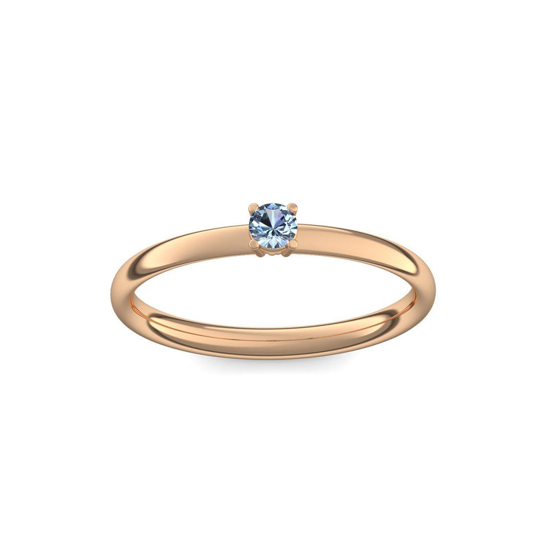 Verlobungsring Rosegold Blautopas