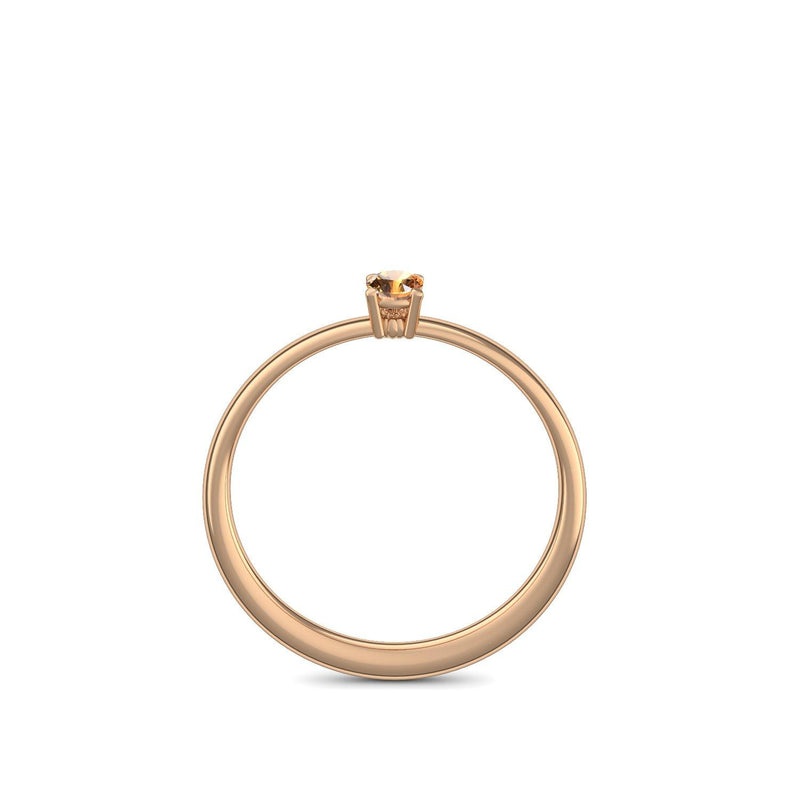 Verlobungsring Rosegold Citrin