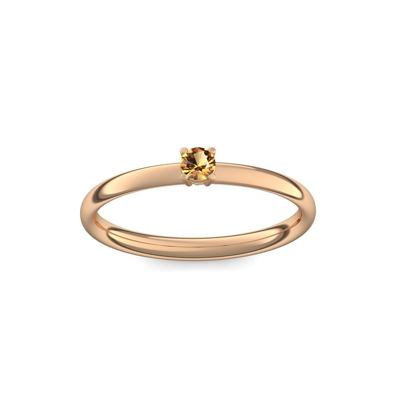 Verlobungsring Rosegold Citrin