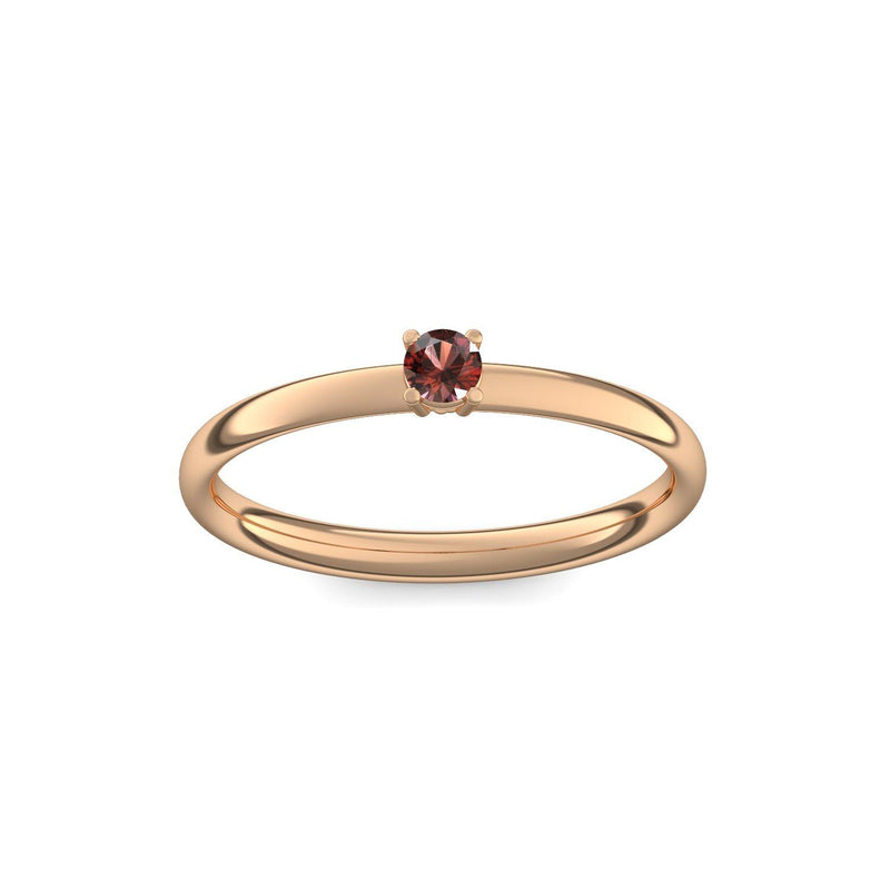 Verlobungsring Rosegold Granat